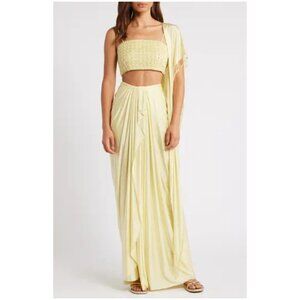 Elegant Yellow Women's Dress